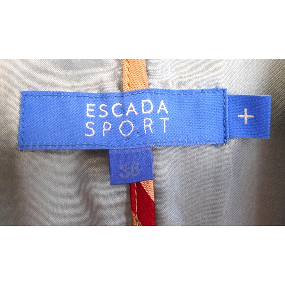 ESCADA SPORT Silk Satin Floral Stripe 2-Button Jacket Blazer YOOX 36 6 $1850 - Picture 3 of 14